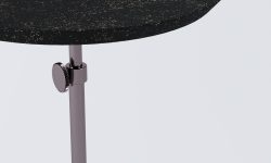 Mesa de Apoio Disco Preta com Tampo Preto Close